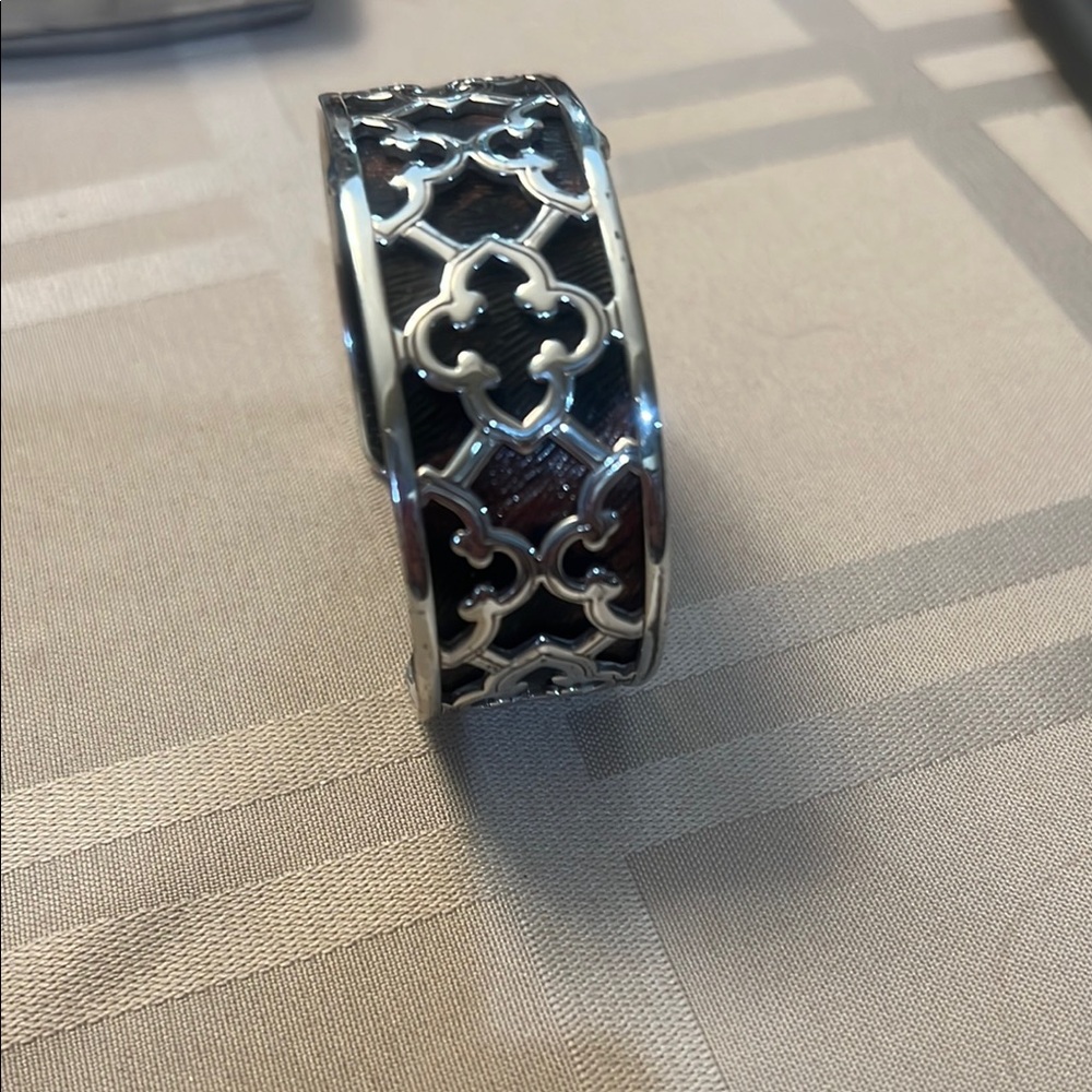 Brighton Silver And Black Patterned Bracelet - image 1